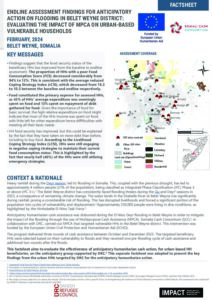 IMPACT Somalia Belet Weyne Baseline & Endline Anticipatory Action Assessment Factsheet February 2024