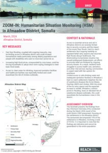 REACH Somalia Zoom-in: Humanitarian Situation Monitoring (HSM) in Afmadow District, March 2024