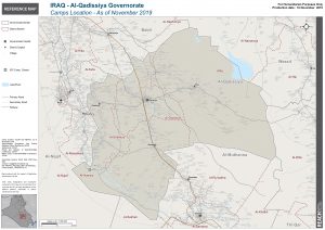 Iraq Reference Map Al Qadissiya Camp Location A1 – November 2019