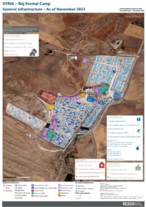 REACH Syria Roj Camp map November 2023