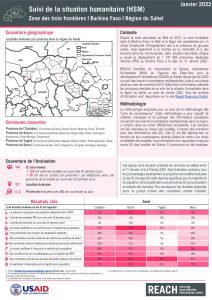 Suivi de la situation humanitaire dans la région du Sahel, Burkina Faso (Janvier 2022)