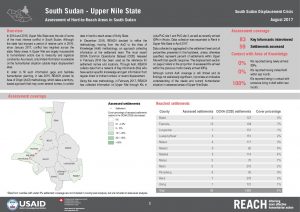 SSD_Factsheet_Assessment of Hard-to-Reach Areas in Upper Nile_August 2017
