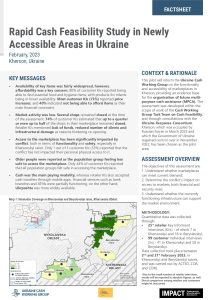 Rapid Cash Feasibility Study in Kherson, PILOT February 2023