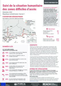 Evaulation multisectorielle des besoins dans les zones diffciles d'accès Sud-est1 Decembre 2022
