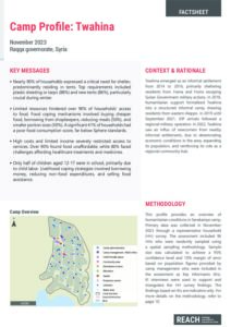 REACH Twahina camp Profile, Northeast Syria - November 2023