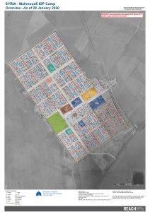 Mahmoudli Camp Infrastructure Map A0, Northeast Syria – January 2020