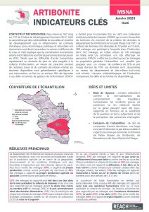 Evaluation multisectorielle des besoins (MSNA) 2022 - Résultats-clés - Département Artibonite