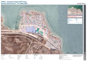 Areesheh Original Camp Infrastructure Map A0, Northeast Syria – May 2020