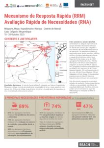 REACH Moçambique RRM Avaliação Rápida de Necessidades Factsheet - Milapane, Moge, Napoilimuite e Natuco - Distrito de Mecufi (20/10/2025)