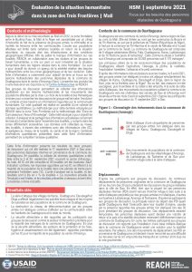 REACH Mali Suivi de la situation humanitaire dans la zone frontalière, Focus sur la commune de Ouattagouna dans la région de Gao, Factsheet (03-30 septembre 2021)