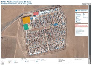 Abu Khashab Camp Infrastructure Map A0, Northeast Syria – January 2021