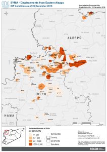 REACH SYR map Aleppo City IDP Movements 28 December 2016