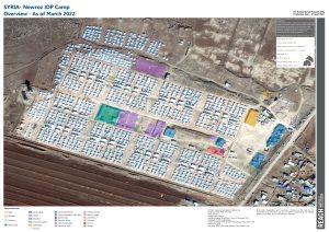 Newroz Camp Infrastructure Map A0, Northeast Syria - March 2022
