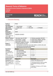 REACH_Ukraine_Household Economic Resilience Assessment_Terms of Reference_November 2020