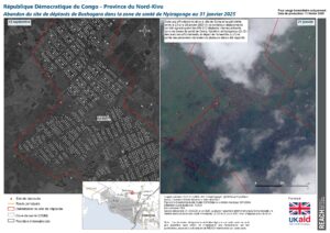 REACH RDC - Abandon de sites de déplacés au 31 janvier 2025 - Zone de Santé de Nyiragongo, Nord-Kivu