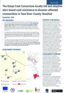 The Kenya Cash Consortium locally-led and adaptive alert-based cash assistance to disaster-affected communities in Tana River County: Baseline