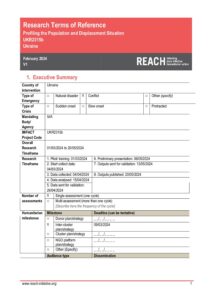 REACH Ukraine Profiling the Population and Displacement Situation, Terms of Reference, February 2024