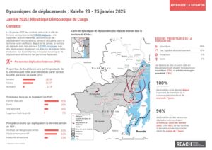 REACH RDC Dynamiques de déplacements Kalehe Sud-Kivu : 23 - 25 janvier 2025