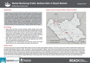SSD_Factsheet_Market Monitoring Profile_Bahr el Ghazal_November 2016