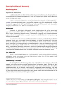 REACH Afghanistan Quarterly Food Security Monitoring (QFSM) Methodology Note (March 2025)