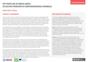 IDP Profiling in Urban Areas: Situation Overview in Chervonohradska Hromada