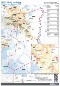 South Sudan - Flood Overview Leer Map - September 2025