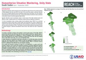 Humanitarian Situation Monitoring in Unity State, Situation Overview April - September 2020