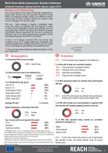 UGA_Factsheet_MSNA Baratuku Settlement_August 2018