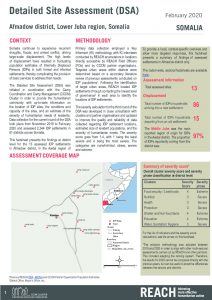 DSA III Factsheet Afmadow, Somalia - Febrauary 2020