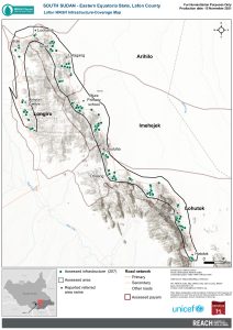 REACH SSD Map WASH Infra lafon County WASH coverage November2021 A3