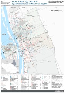 REACH SSD Malakal Town ABA Facilities map May2024