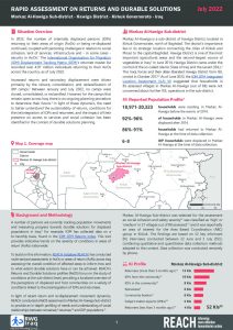 REACH_IRQ_Factsheet_ReDS Markaz AlHawiga_July2022