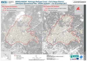 Bangladesh - Cox's Bazar - Hakimpara Spontaneous Site Shelter Analysis Comparison - 6 to 26 October 2017