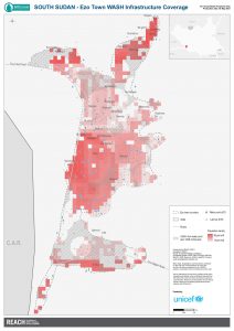 REACH SSD WASH Infrastructure and Population Map, Ezo Town