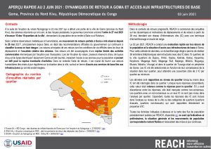 Aperçu Rapide : Dynamiques de retour à Goma et accès aux infrastructures de base, 3 juin 2021