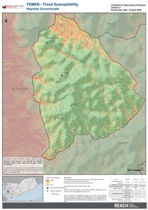 REACH YEM MAP Raymah HVA FloodSusceptibility 16APR2020 A4 V2