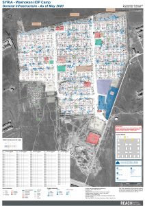 Washokani Camp Infrastructure Map A0, Northeast Syria – June 2020