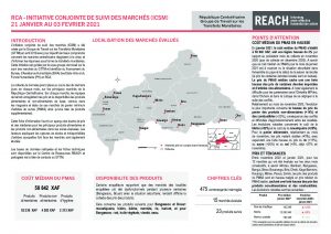 Joint Market Monitoring Initiative (JMMI) factsheet, Central African Republic – January 2021