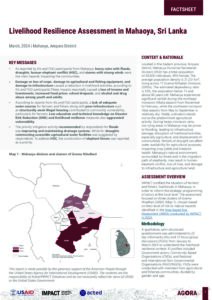 Livelihoods Resilience Assessment Factsheet Sri Lanka March 2024 Mahaoya