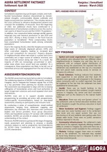 AGORA Somaliland - Settlement factsheet with maps Ayah 3B. (March 2022)