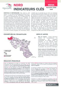 Evaluation multisectorielle des besoins (MSNA) 2022 - Résultats-clés - Département Nord