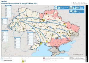 Ukraine Border Crossing Update Map (1 – 27 Mar 2022)