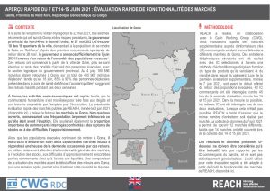 Evaluation Rapide de fonctionnalité des Marchés, Goma – 7 et 14-15 juin 2021