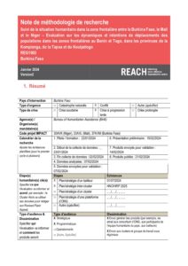 REACH Burkina Etude Thématique Déplacement EST Janvier 2024_ TOR