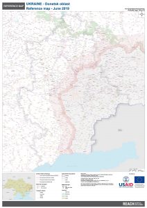 REACH Ukraine Donetsk oblast A0 overview map JUNE2019 English