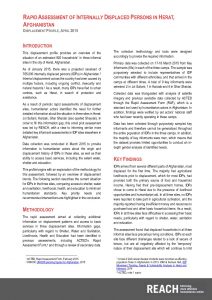 AFG_Profile_Rapid Assessment of IDPs in Herat_April 2015