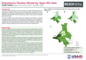Humanitarian situation monitoring of hard-to-reach settlements in Upper Nile State, South Sudan - Q2-Q3 2020