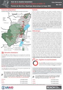 Suivi de la situation humanitaire au Nord Kivu – Indicateurs pertinents pour la réponse au COVID-19, mars 2021