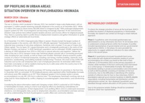 IDP Profiling in Urban Areas: Situation Overview in Pavlohradska Hromada