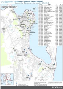 PHL - Tacloban City - Displacement Sites Location - 30.11.2013